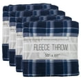 thumbnail image 1 of 24 Pack of Bulk Wholesale 60”L x 50”W Plaid Color Fleece Throw Blankets for Fall, Winter, Spring, Summer, Men, Women, Children, Homeless, Charity Donation Drives in Blue Plaid, 1 of 7