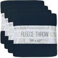 thumbnail image 1 of 24 pack Trail maker 60”L x 50”W Solid Color Hypoallergenic Fleece Throw Blankets in Navy Blue, 1 of 8
