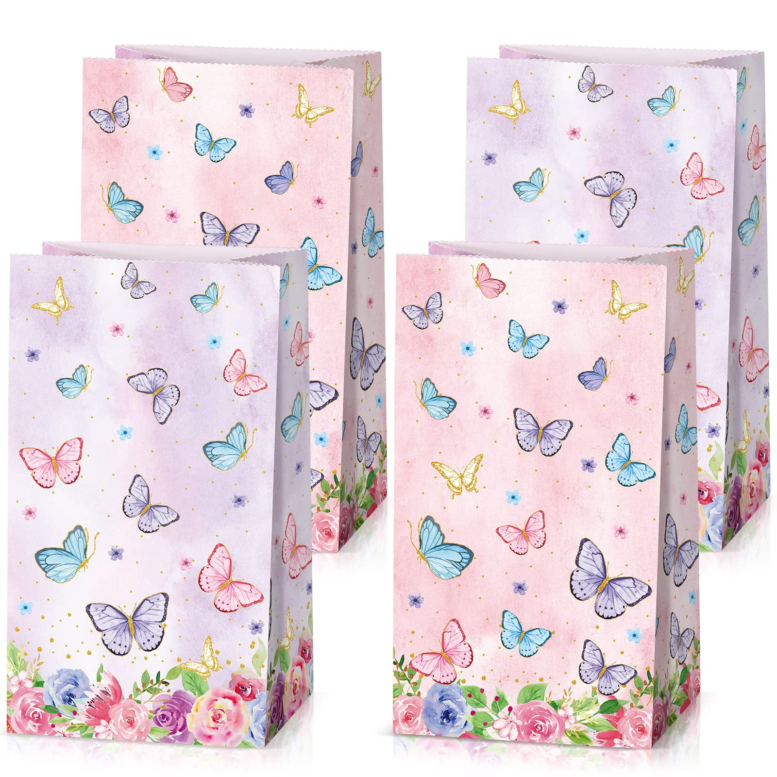 24 Pack Butterfly Gift Bags Butterfly Party Favor Bags Butterflies and