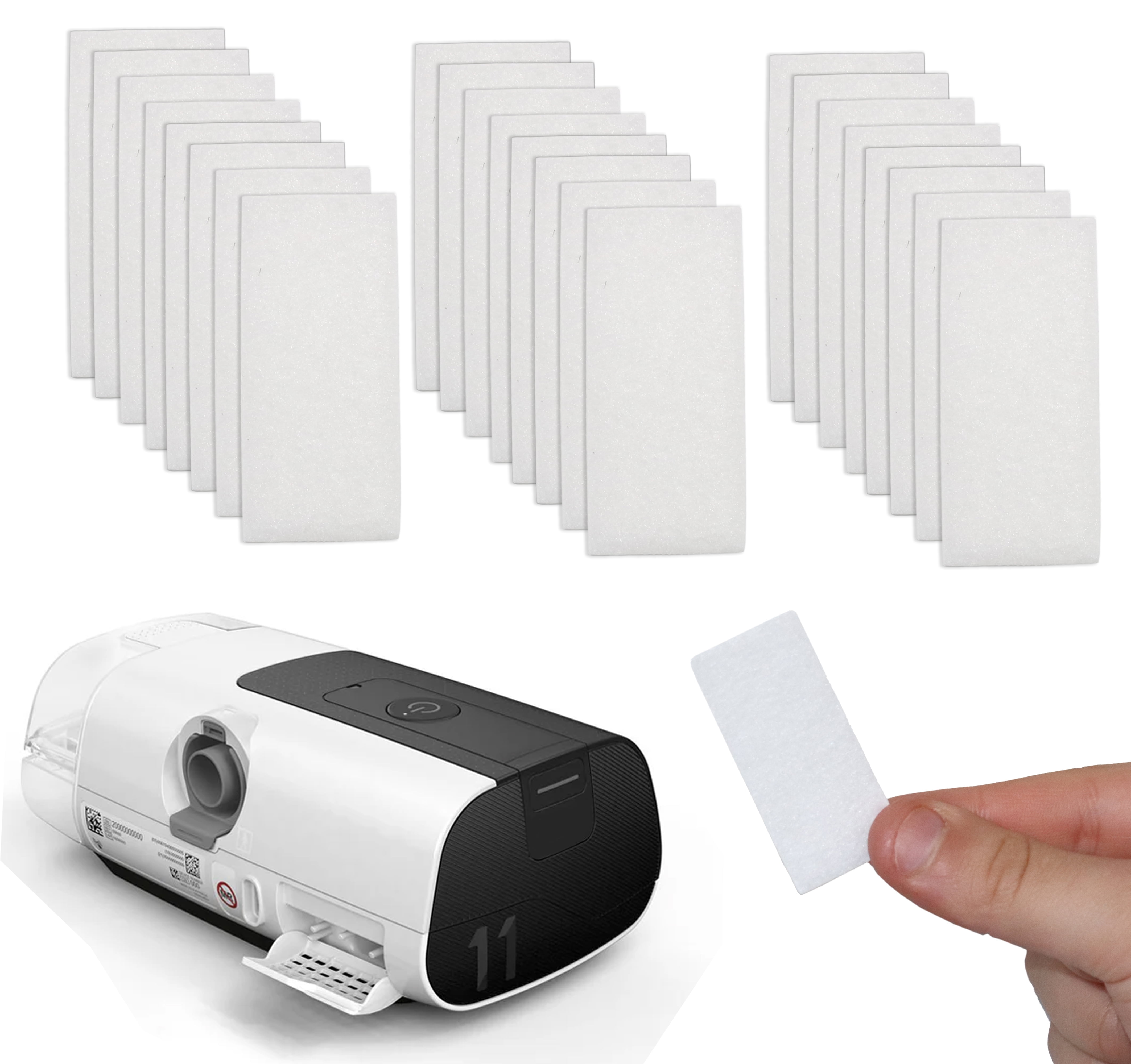 24-Pack CPAP Filters Compatible with ResMed AirSense 11 Disposable Filters for CPAP Machines Improves Airflow and Helps Maintain Device Performance