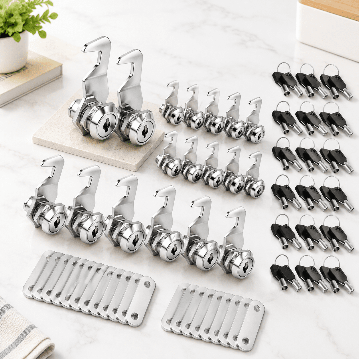 24 Pack Cabinet Locks With Keys 5/8