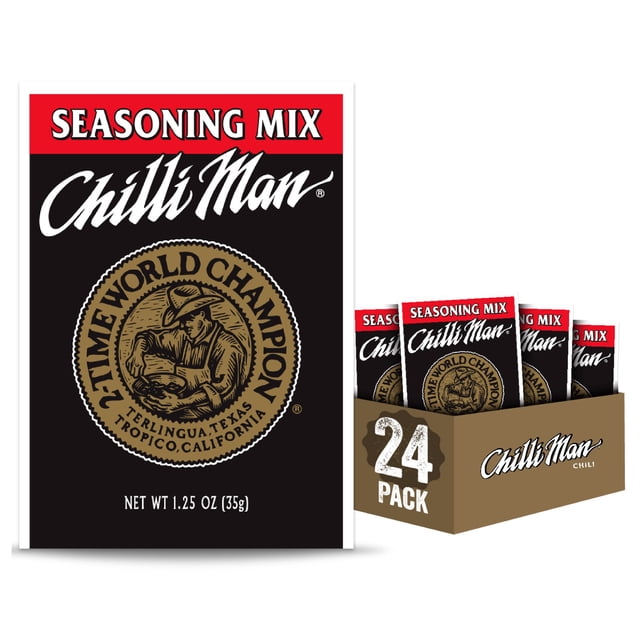 (24 Pack) Chilli Man Chili Seasoning Mix, 1.25 Ounce Packs, New