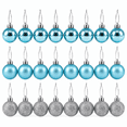 thumbnail image 1 of 24 Pack Christmas Ball Ornaments, Christmas Tree Decorations with Glossy and Glittered Finishes, Hanging Baubles 1.2in, 1 of 8