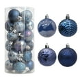 thumbnail image 1 of 24-Pack Christmas Ball Ornaments with Strings,Medium Size Baubles, Shatterproof Plastic Christmas Bulbs, Hanging Decorations for Xmas Tree, Holiday, Wedding, Party, 1 of 6