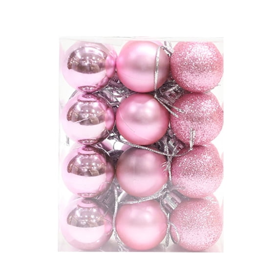 24 Pack Christmas Tree Baubles, Hanging Christmas Ornament Balls, Reusable Xmas Tree Decorations for Holiday Home, Party and Seasonal Displ