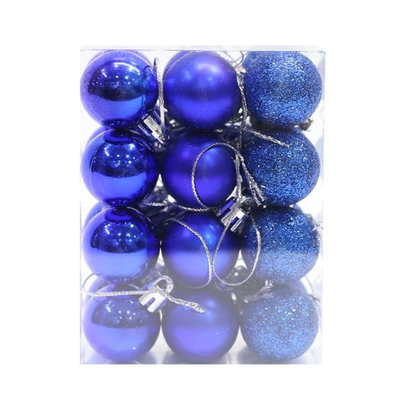 24 Pack Christmas Tree Baubles, Hanging Christmas Ornament Balls, Reusable Xmas Tree Decorations for Holiday Home, Party and Seasonal Displ