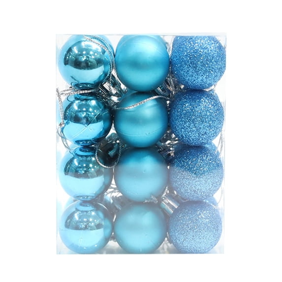 24 Pack Christmas Tree Baubles, Hanging Christmas Ornament Balls, Reusable Xmas Tree Decorations for Holiday Home, Party and Seasonal Displ