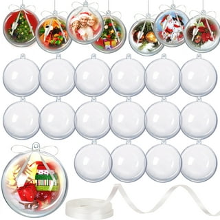 Lampao 20Pcs Clear Fillable Christmas Ball Ornaments, DIY Plastic Xmas  Craft Balls for Christmas Tree Wedding Party Home Decor (3.15/80mm)