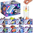 24 Pack Color Changing Sea Animal Valentines Day Cards with Stretch and