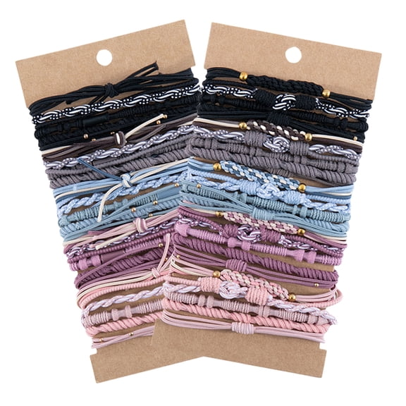 24 Pack Colorful Hair Elastic Bands Elastic Hair Ties Party Hairstyle Elastics Suitable for Daily and Party Hairstyles
