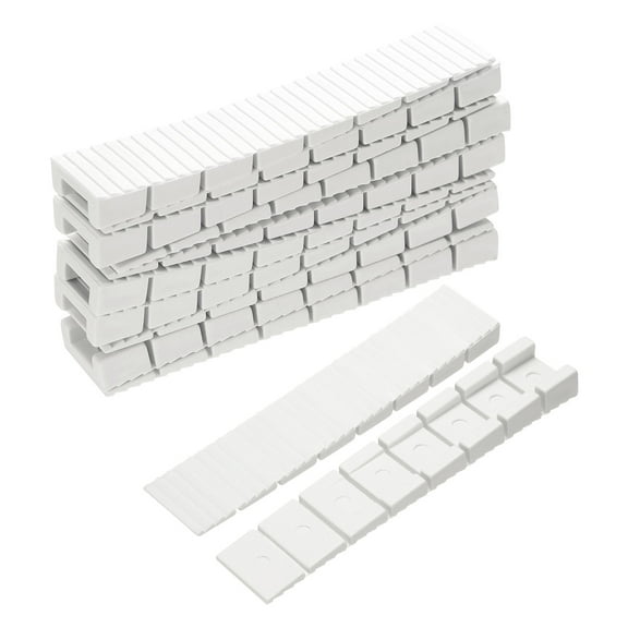 24 Pack Composite Shims and Leveling Wedges, 3.94-in White Plastic Shims, Firm and Non-Slip