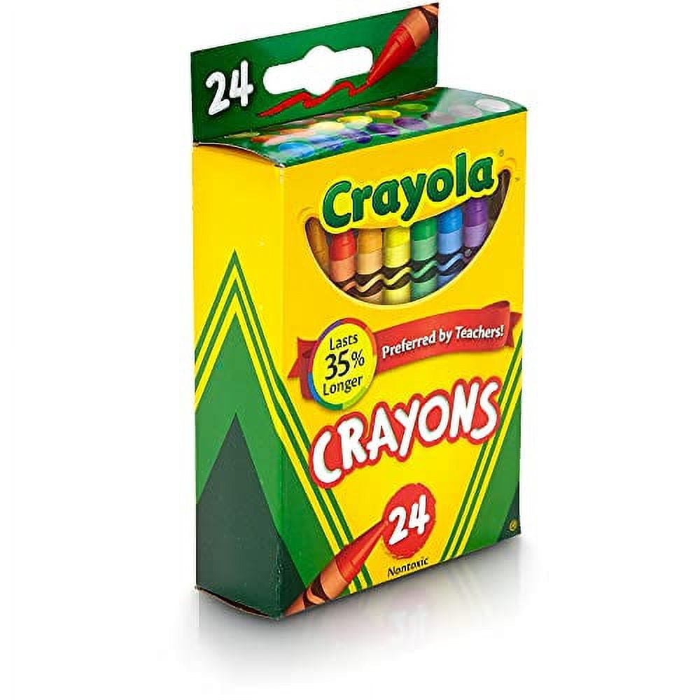 24 Pack Crayons, Classic Colors, Crayons For Kids, School Crayons