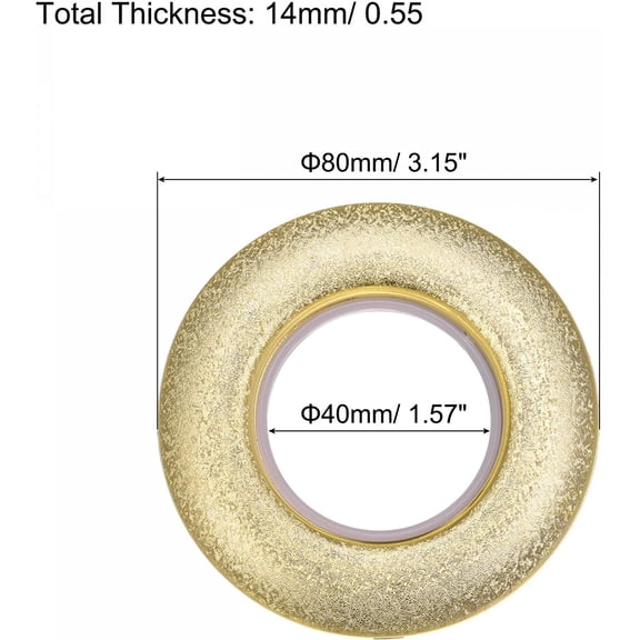 24 Pack Curtain Grommets 1-9/16 inch (40mm) Inner Dia Low Noise Sliding Sheers Rings Plastic Curtain Hole Eyelet Rings, Bright Golden