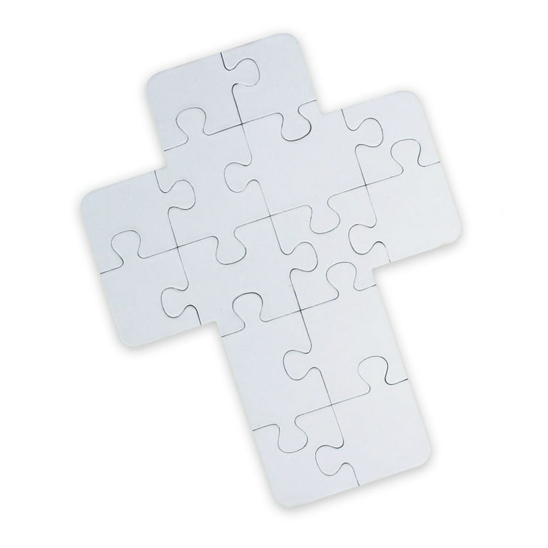 24-Pack DIY Blank Puzzle Crafts