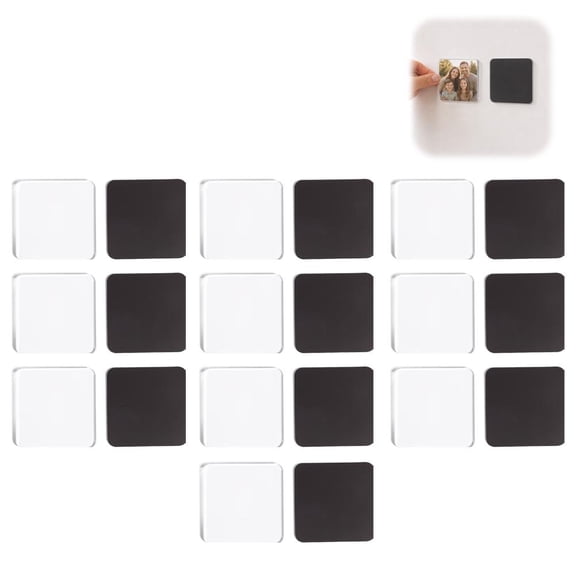 24-Pack DIY Clear Acrylic Fridge Magnets Kit, 2-Inch Custom Photo Magnet Set with Strong Magnetic Backing for Office Home Kitchen Decor