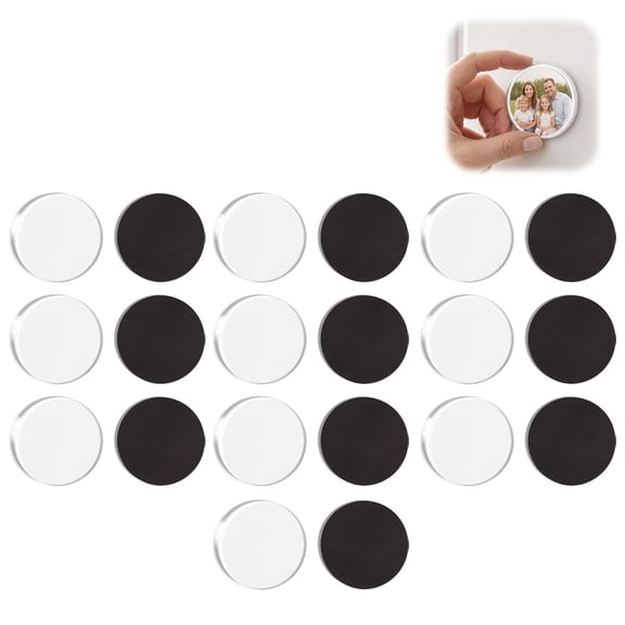 24-Pack DIY Clear Acrylic Fridge Magnets Kit, 2-Inch Custom Photo Magnet Set with Strong Magnetic Backing for Office Home Kitchen Decor