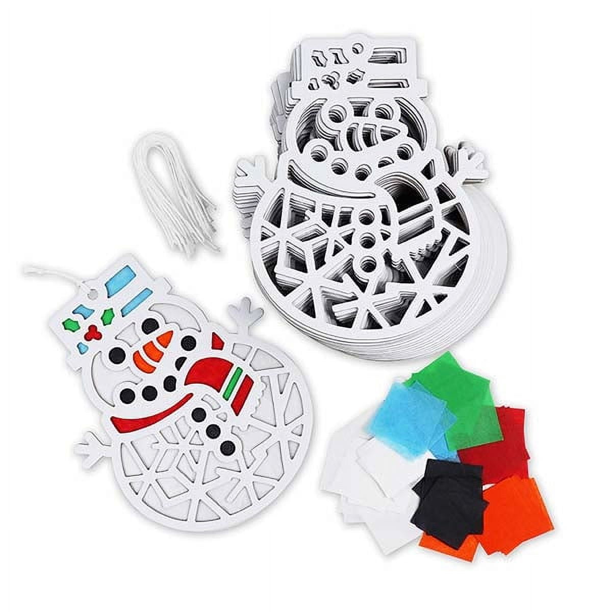 24 Pack DIY Suncatcher Paper Crafts (Snowman)