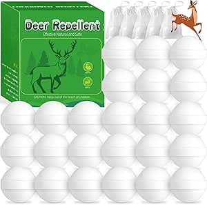 24 Pack Deer Repellent, Rabbit Repellent, Deer Deterrent, Powerful Deer 