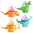 thumbnail image 1 of 24 Pack Dinosaur Cupcake Wrappers, Dinosaur Party Supplies, Dino Cupcake Toppers,Dinosaur Cake Decorations for Kids Birthday Party Supplies, 1 of 7