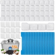 24 Pack Dog Water Filters for SIBAYS/Kastty 4Gal/15L Large Dog Water Fountain, L05 Natural Coconut Shell Activated Carbon Replacement Filters, 12 Pack Filter &12 Pack Pre-Sponges &12 Pump Sponges