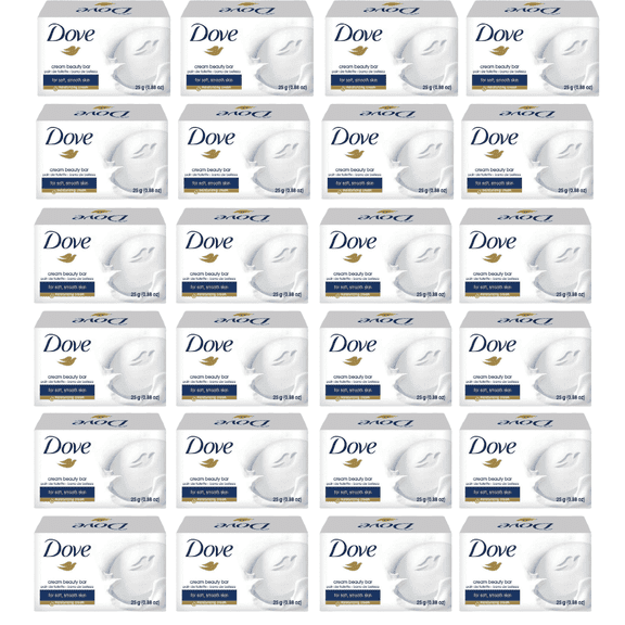 24 Pack -Mini 25g Cream Soap Bars for Hotels, Motels, Emergency Kits, Hospitality and Travel Use