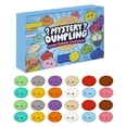 thumbnail image 1 of 24 Pack Dumpling Squishy Toys, Mystery Countdown Calendar Blind Box, Soft Stress Relief Fidget Toys for Kids and Adults, 1 of 9