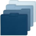 24 Pack Dusty Blue Letter Size Gradient Blue File Pockets with 1/3 Cut ...