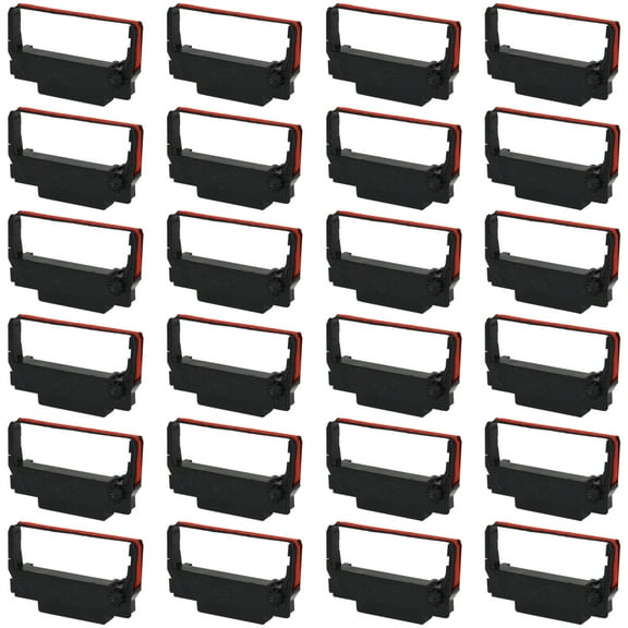 24 Pack ERC30 for ERC-30/34/38 Ribbons Compatible with Epson ERC38 TM-U220 M188B ERC30 ERC34 ERC38 NK506 Printer Ribbons(Black and Red, 24-Pack)