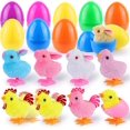 thumbnail image 1 of 24 Pack Easter Egg Fillers with Bunny Plush, Filled Mini Stuffed Animal Kids Easter Basket Stuffers with Toys Inside Eggs Hunts Party Favors for Kids Toddler Teens Boys Girls, 1 of 10
