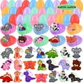 24 Pack Easter Eggs Filled with Animals Pop Toys,Prefilled Easter Eggs