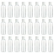 24 Pack Plastic Empty 2oz Travel Bottles with Flip Cap, Refillable Containers for Toiletries, Lotion, Liquid