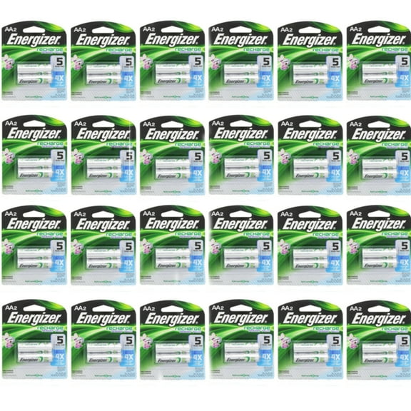 24 Pack Energizer Rechargeable Power Plus AA 2300 mAh Batterie 2Ea =48 Batteries