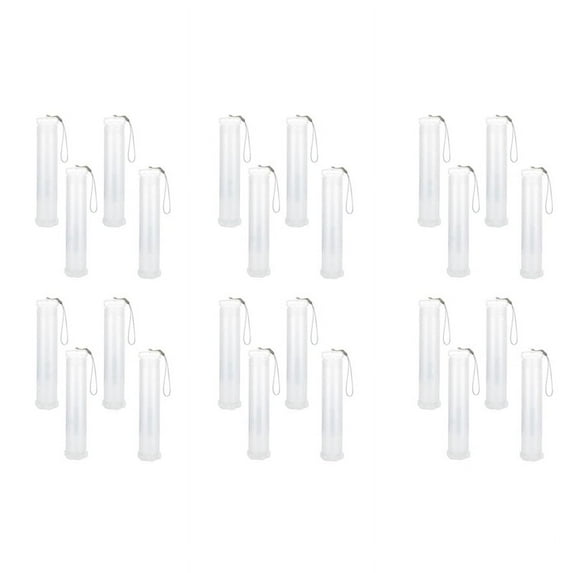 24 Pack Extendable Plastic Paint Brush Case, Clear Long Paint Brush Holder Tube, Storage Pencil Container