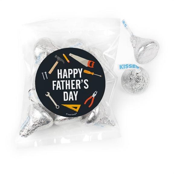 24 Pack Father's Day Candy Favor Bags Filled With Hershey's Kisses - Tools