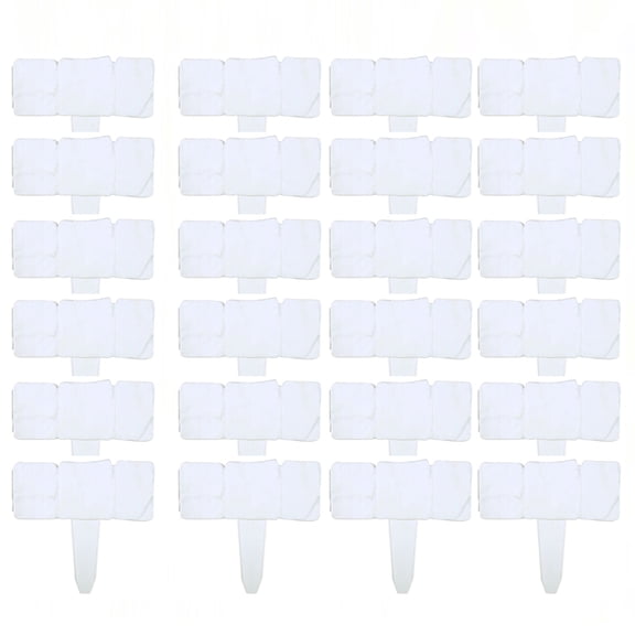 24 Pack Faux Stone Garden Edging Border, No-Dig Plastic Landscape Edging for Flower Beds, Lawn and Yard Decorative Garden Border Fence