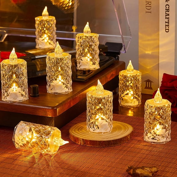 24-Pack Flameless LED Tea Lights Candles Battery Operated, 200+Hour Fake Electric Candles Easter TeaLights for Wedding Centerpiece Table Decor, Easter, Halloween