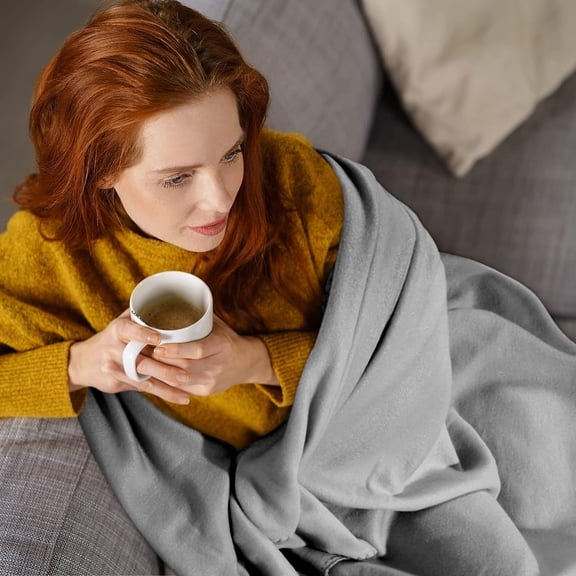 24 Pack Fleece Throw Blankets Bulk 50 x 60 Inch Soft Fleece Blanket Solid Lightweight Warm Throw for Home Dorm Bed Sofa Couch Office Travel Wedding Gifts(Black, Grey, Navy Blue)