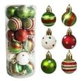 thumbnail image 1 of 24-Pack Flocked Christmas Ornaments - 3cm Beaded Velvet Tree Decorations for Wedding, Party & Holiday Displays (Unbreakable PVC, Commercial Grade)‌, 1 of 7