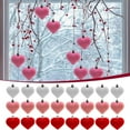 thumbnail image 1 of 24 Pack Flocked Heart Ornaments Bulk, Valentine's Day Party Decorations Supply, Velvet Heart Shaped Pendants for Gift Bags Wreaths Crafts, Small Heart Ornaments 1.77 Inch in Assorted Colors, 1 of 9