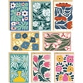 thumbnail image 1 of 24 Pack Floral Blank Cards with Envelopes, 8 Abstract Flower Designs Greeting for Wedding, Baby Shower, Business and All Occasions, 4x6 in, 1 of 3