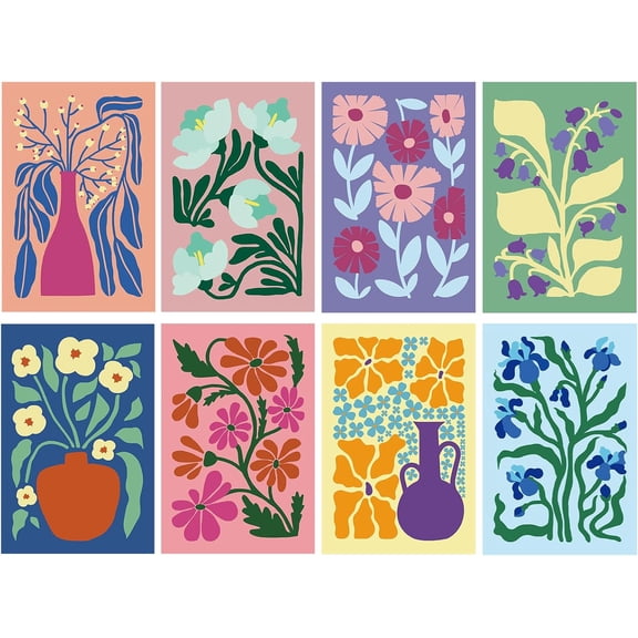 24 Pack Floral with Envelopes, Floral Blank Note Cards Set for All Occasions, Boxed 8 Floral Designs Cards for Thank You, Birthday, Wedding, Condolence, Invitation, etc.