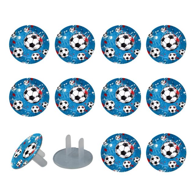 24 Pack Football Soccer Outlet Covers Baby Proofing Secure Electric