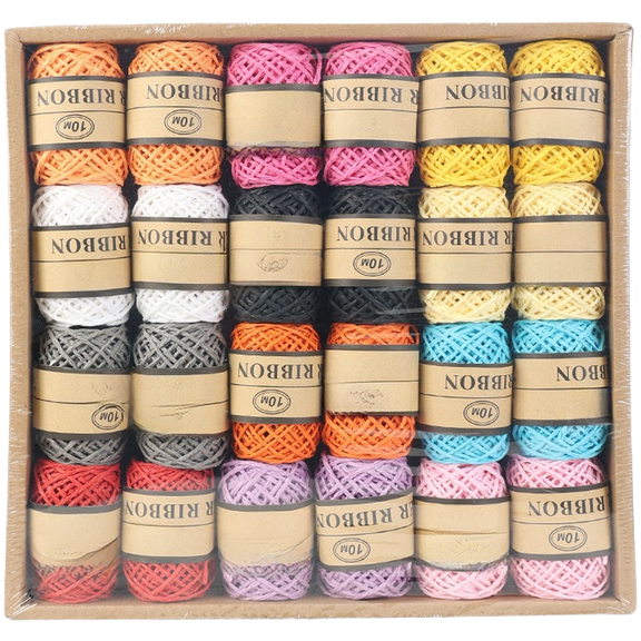 24 Pack For BRAIDED Hemp Rope Set for DIY Crafts Home Decor String Supply