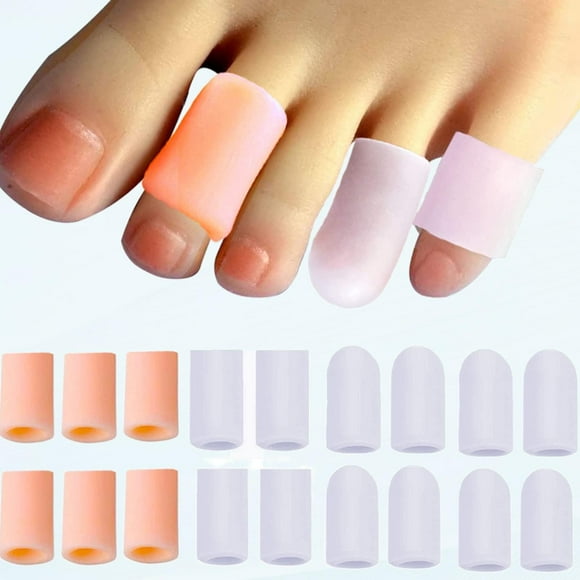 24-Pack Gel Pinky Toe Protectors, Silicone Pinky Toe Caps, Gel Pinky Toe Sleeves for Corns, Pinky Toe Tubes