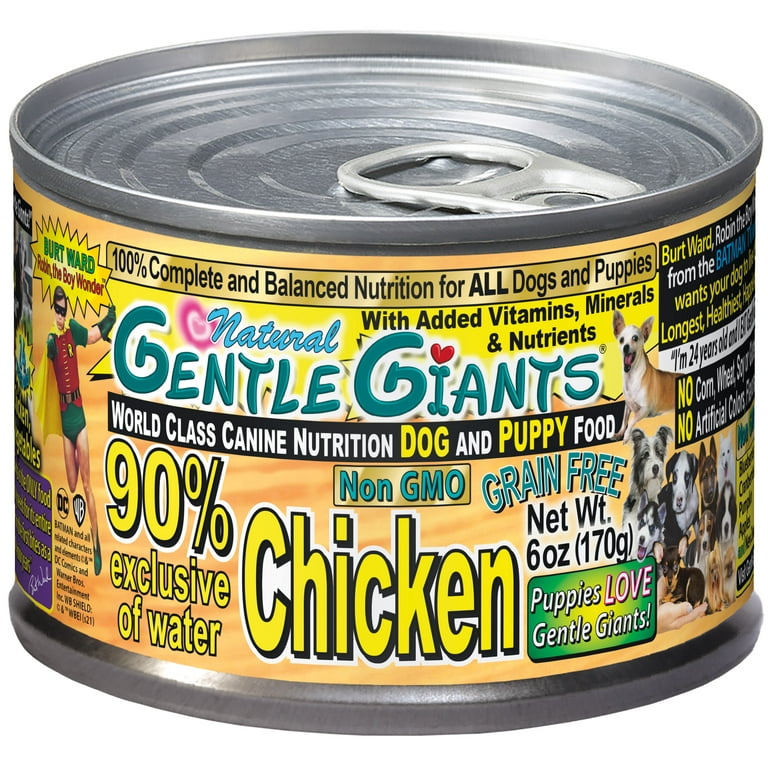 24 Pack Gentle Giants Canine Nutrition 90 Chicken Grain Free Wet