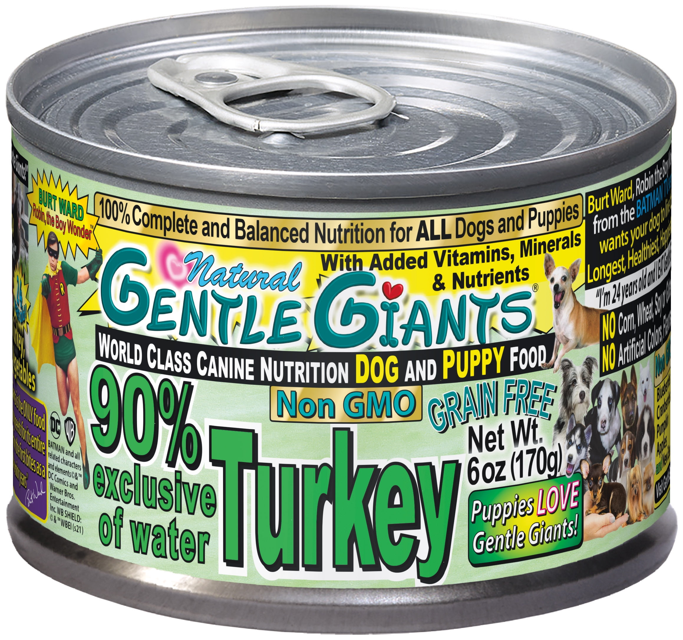 (24 Pack) Gentle Giants Canine Nutrition 90 Turkey GrainFree Wet Dog