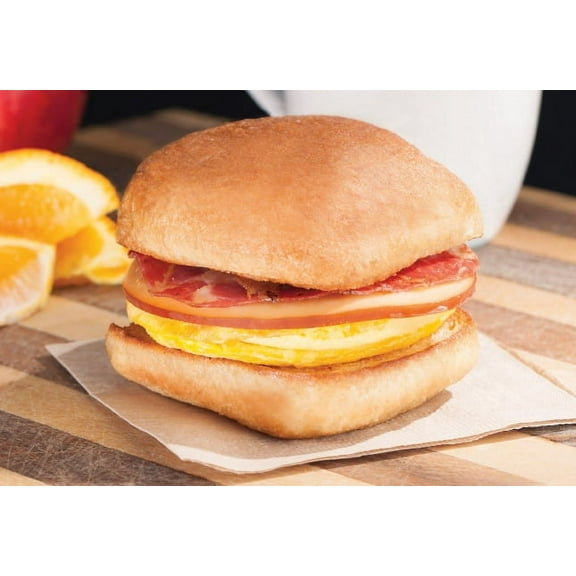 (24 Pack) Grand Prairie Bacon Egg & Cheese On Ciabatta, 3.7 Ounces Each