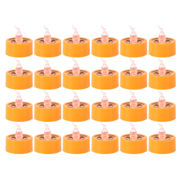 24-Pack Halloween Pumpkin LED Candles - Decorative Lights for KTV Parties and Festive Gatherings