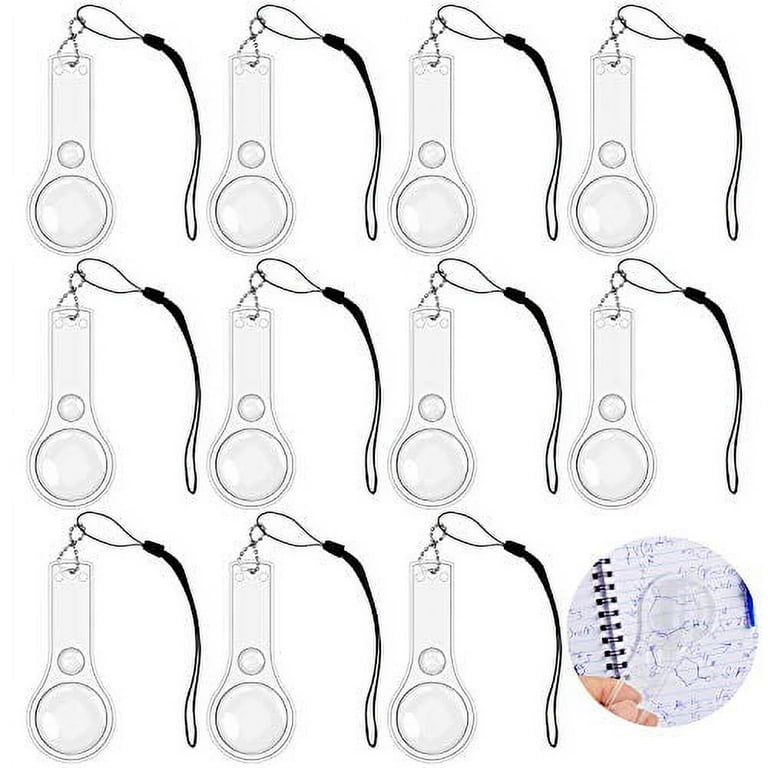 24 Pack Hand Lens 10x Plastic Magnifier Mini Hand-Held Magnifying Glasses for Kids Classroom Reading Outdoors Science Observation