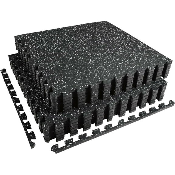 Bistlass EVA Foam Tiles - 24-Pack (24"x24"x0.56",96 sq ft) Interlocking Puzzle Exercise Mats for Home Gym, Workouts, Playroom & Garage Flooring